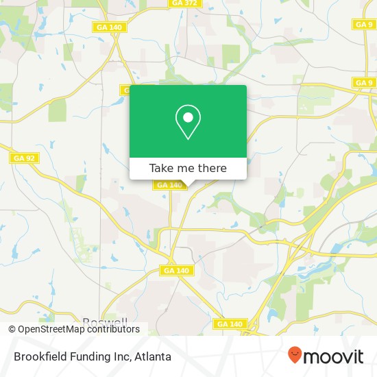 Brookfield Funding Inc map