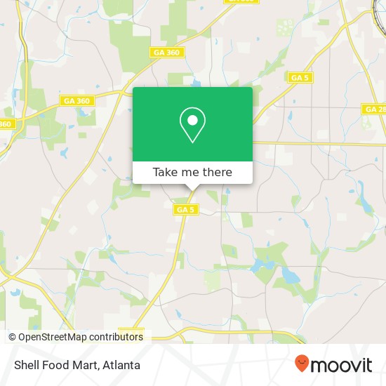 Shell Food Mart map