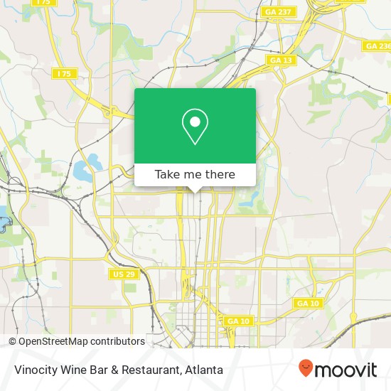 Mapa de Vinocity Wine Bar & Restaurant