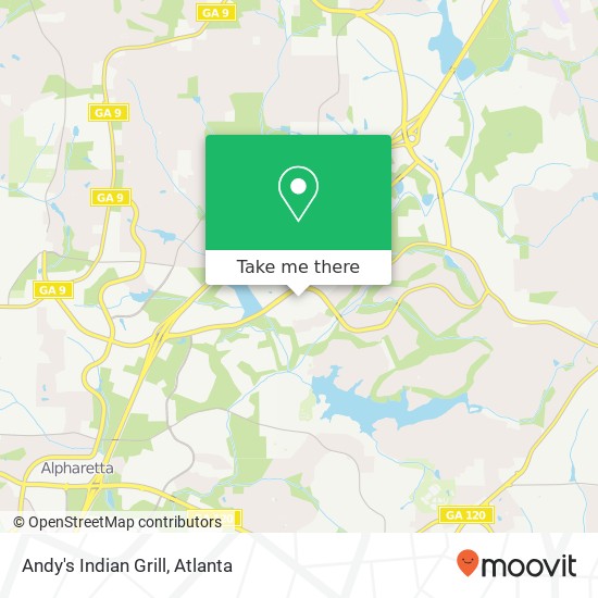 Mapa de Andy's Indian Grill