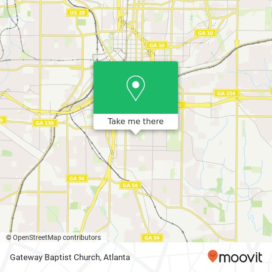 Mapa de Gateway Baptist Church