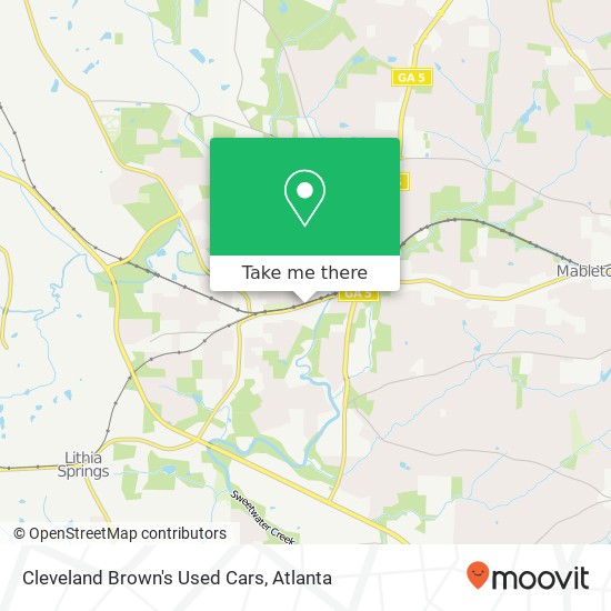 Mapa de Cleveland Brown's Used Cars