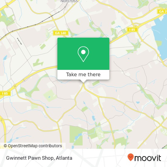 Mapa de Gwinnett Pawn Shop