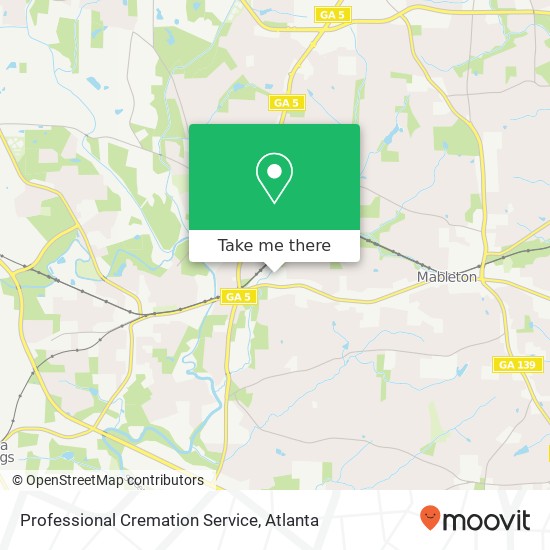 Mapa de Professional Cremation Service