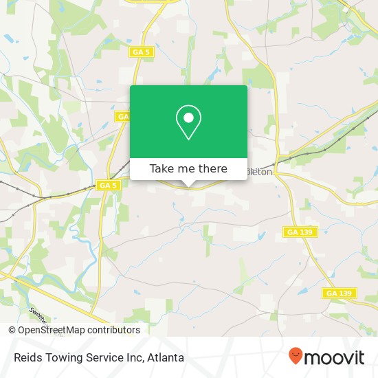 Mapa de Reids Towing Service Inc
