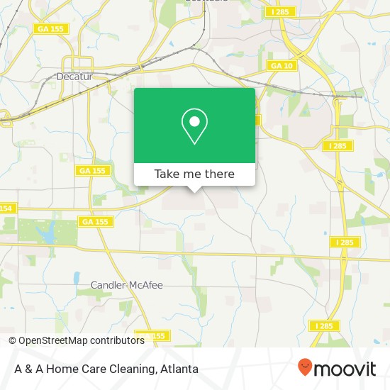 A & A Home Care Cleaning map