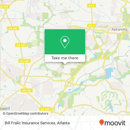 Bill Fralic Insurance Services map