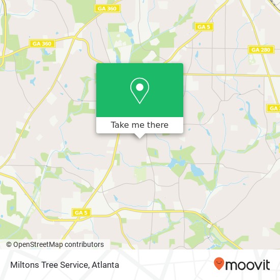 Mapa de Miltons Tree Service