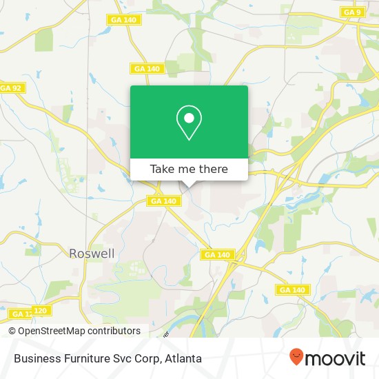 Business Furniture Svc Corp map