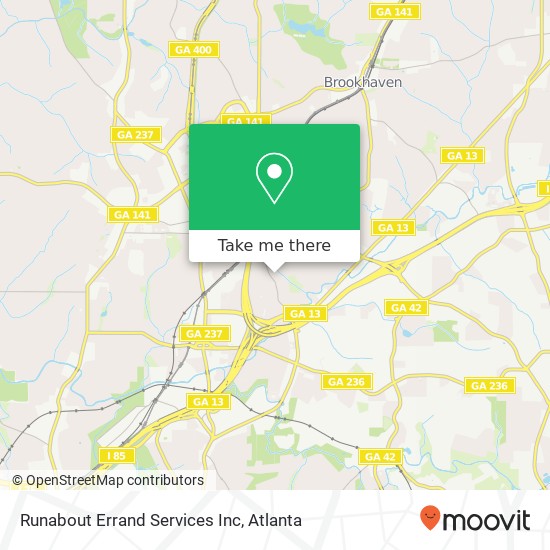 Mapa de Runabout Errand Services Inc