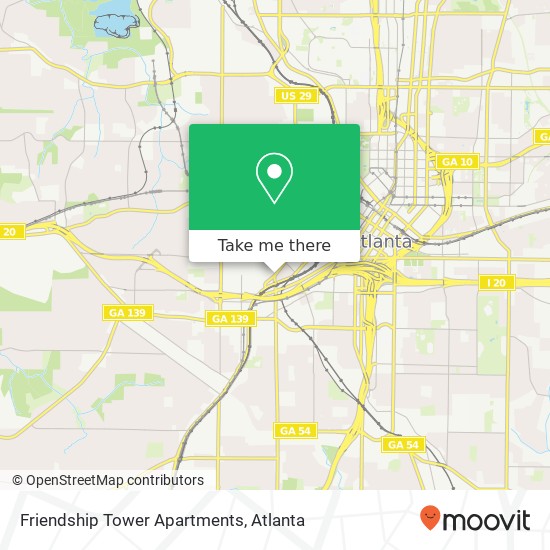 Mapa de Friendship Tower Apartments