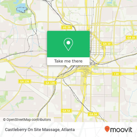 Castleberry On Site Massage map