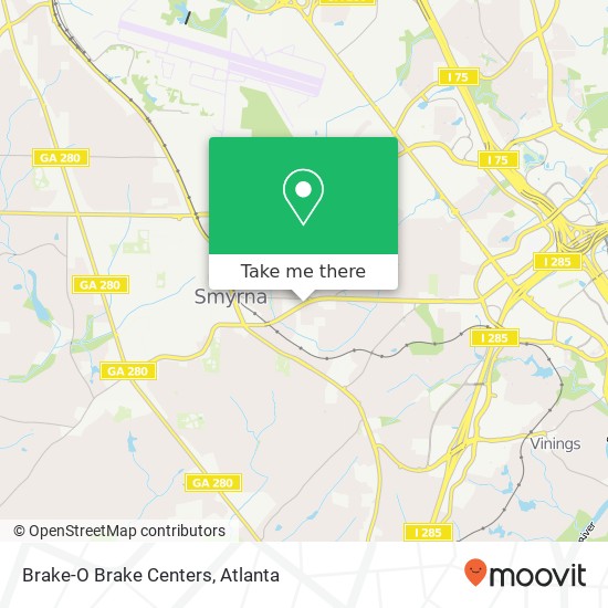 Brake-O Brake Centers map