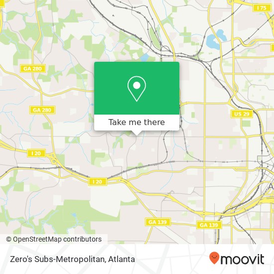 Zero's Subs-Metropolitan map