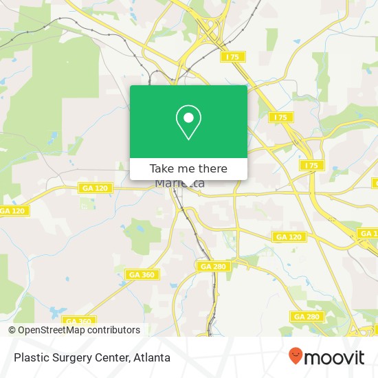 Plastic Surgery Center map