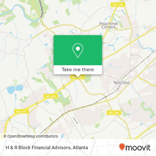 Mapa de H & R Block Financial Advisors