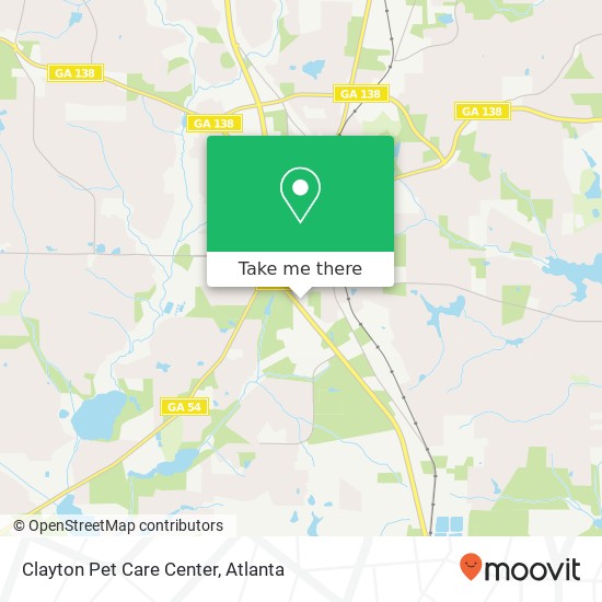 Mapa de Clayton Pet Care Center