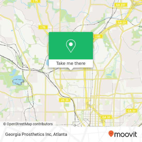 Georgia Prosthetics Inc map