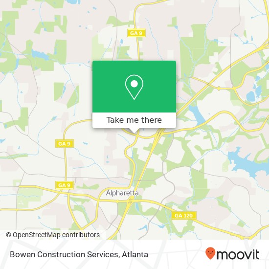 Bowen Construction Services map