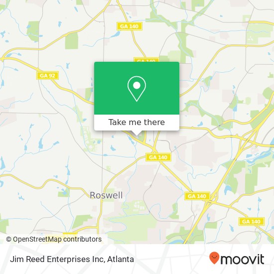 Mapa de Jim Reed Enterprises Inc