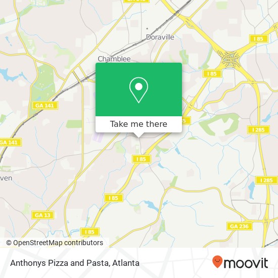 Mapa de Anthonys Pizza and Pasta