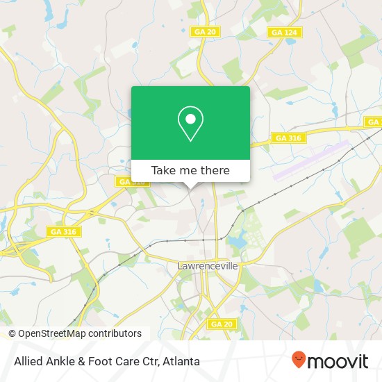 Allied Ankle & Foot Care Ctr map