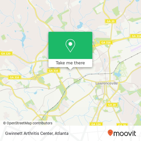 Gwinnett Arthritis Center map