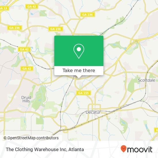 The Clothing Warehouse Inc map