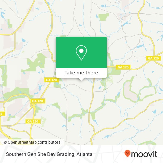 Mapa de Southern Gen Site Dev Grading