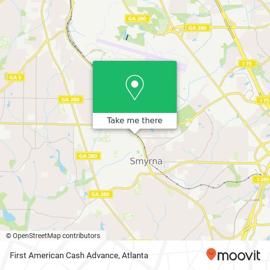 Mapa de First American Cash Advance