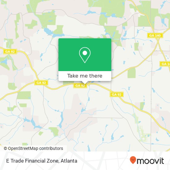 E Trade Financial Zone map