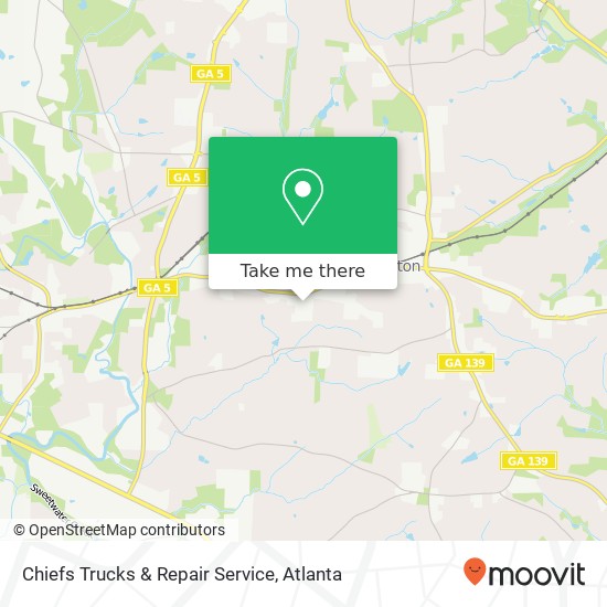 Mapa de Chiefs Trucks & Repair Service