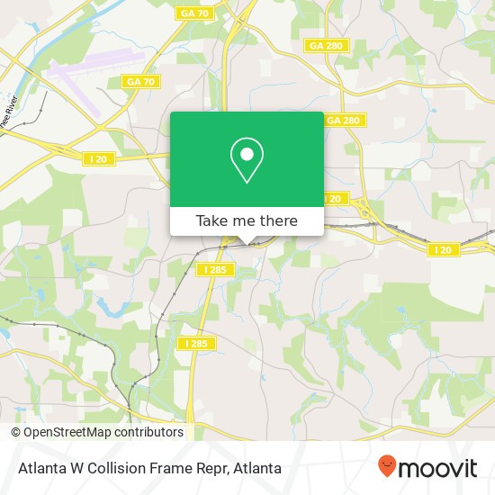 Mapa de Atlanta W Collision Frame Repr