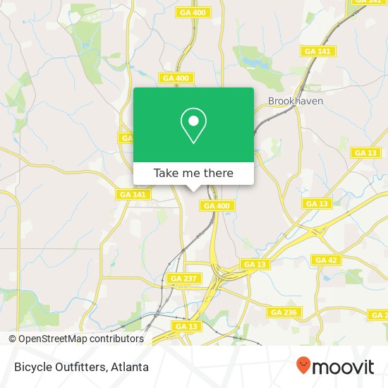 Bicycle Outfitters map