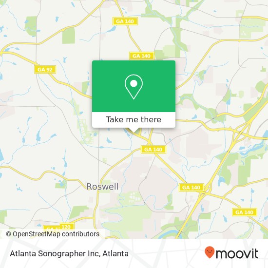 Mapa de Atlanta Sonographer Inc