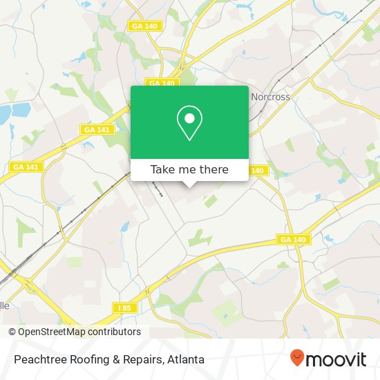 Peachtree Roofing & Repairs map