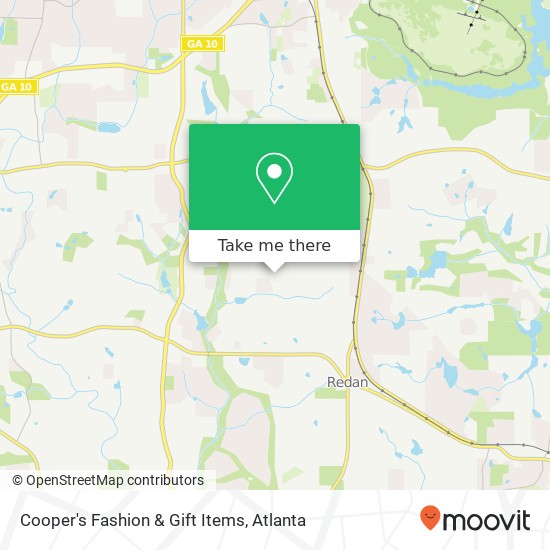 Cooper's Fashion & Gift Items map