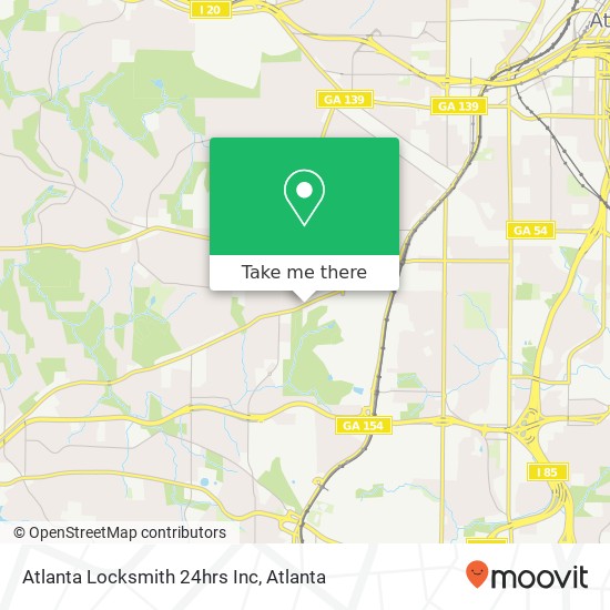 Mapa de Atlanta Locksmith 24hrs Inc