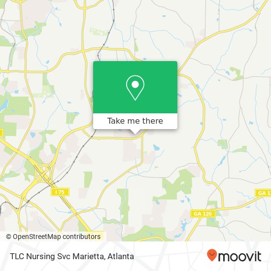 Mapa de TLC Nursing Svc Marietta