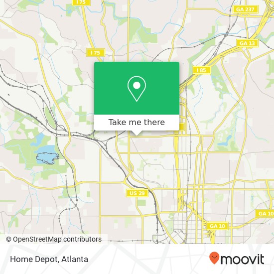 Home Depot map