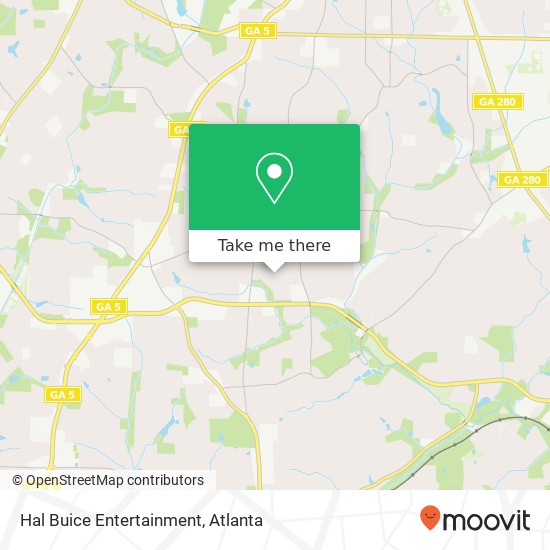 Hal Buice Entertainment map
