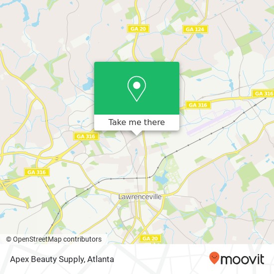 Mapa de Apex Beauty Supply