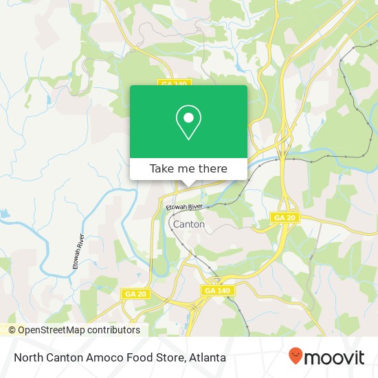 Mapa de North Canton Amoco Food Store