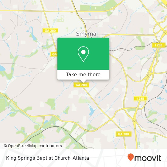 Mapa de King Springs Baptist Church