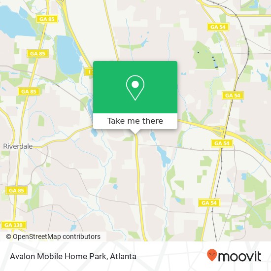 Mapa de Avalon Mobile Home Park