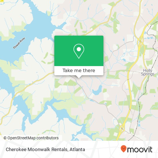 Cherokee Moonwalk Rentals map