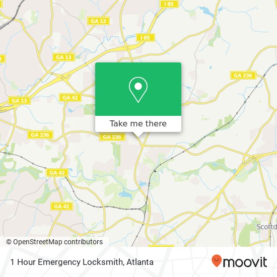 1 Hour Emergency Locksmith map