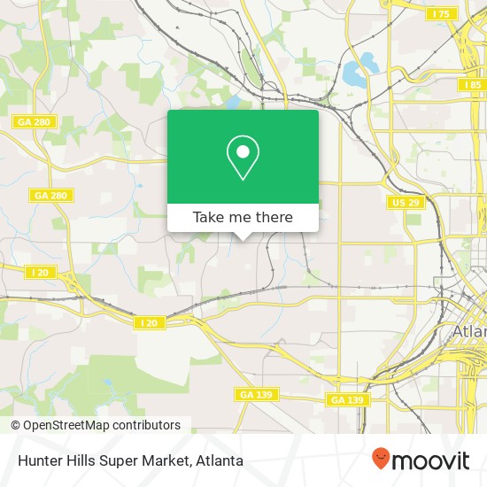 Hunter Hills Super Market map