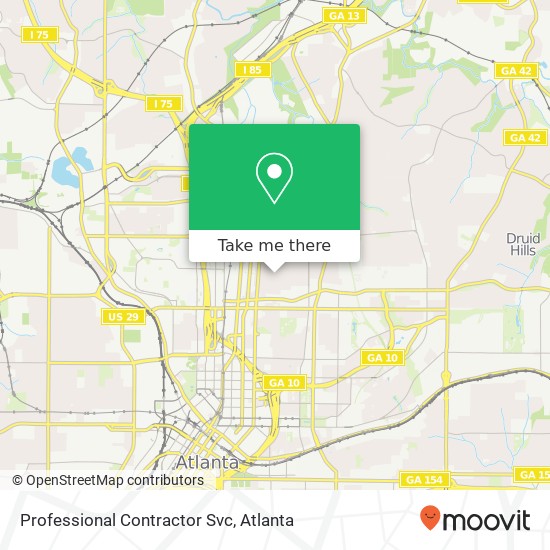 Professional Contractor Svc map