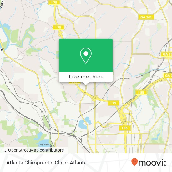 Atlanta Chiropractic Clinic map